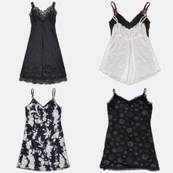 Slip Dresses with Lace Trim