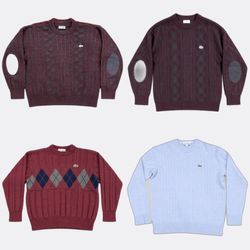 Lacoste Cable Knit Sweaters