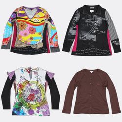 Y2k Printed Blouse