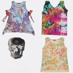 Women's Printed Blouses and Camisoles Lot