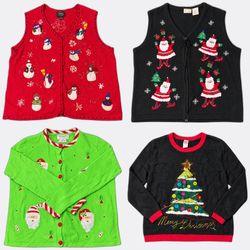Wholesale Vintage Christmas Sweaters Bundle | 10pc..