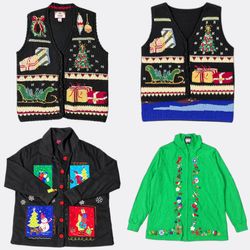 Wholesale Vintage Christmas Sweaters Bundle | 10pc..
