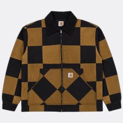 CR02339 Upcycled Carhartt Checkerboard Patchwork W..