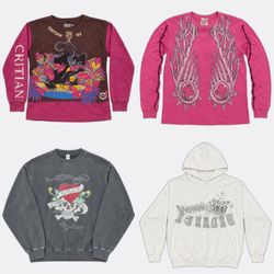 Affliction Ed Hardy bedruckte T-Shirts