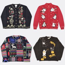 Novelty Holiday Christmas sweaters Mix