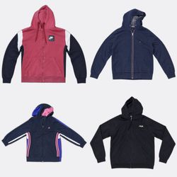Assorted Branded Zip-Up Hoodies and Track Jacket