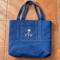 Upcycle Blue Denim FTX Tote Handbag