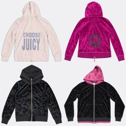 SD 610 Juicy Couture Velour Zip-Up Hoodies