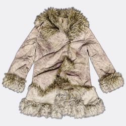 Afghan Coats with Faux Fur Trim
