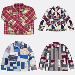 Upcycled patchwork quilted jackets