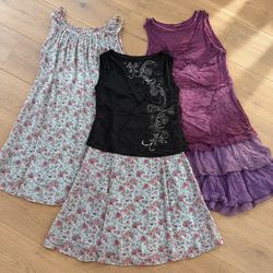 Women's Floral and Sheer Blouses and Dresses Lot