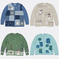 Christmas Theme Knitwear Cardigans and Waistcoat