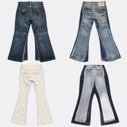 True Religion Rock & Roll Denim Flared Jeans