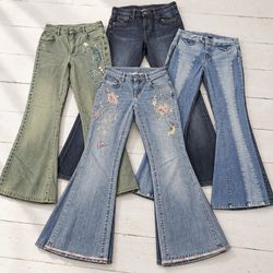 Y2k Flared Denim Jeans