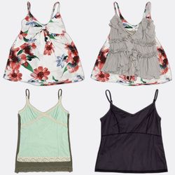 Women's Lace Trim and Printed Camisoles-AV-159
