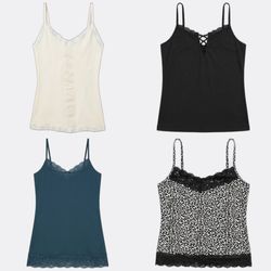 Assorted Women's Camisoles and Lace-Trim Tank Tops