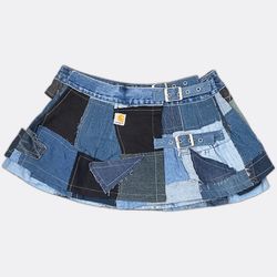REP002 Upcycled Carhartt Denim Mini Skirt