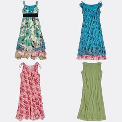 Floral Pattern Women Midi Dresses