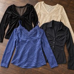 Women's Vintage Style Blouses and Camisoles Lot