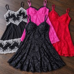 Lace Trimmed Nightwear Slip Dresses and Camisoles ..