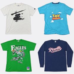 Paquete de camisetas vintage de puntada simple CR1..