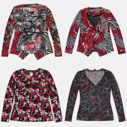 Y2k Women Printed Blouses B2F-382
