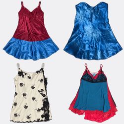 Lace and Satin Camisole Tops