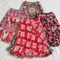 Gonne midi floreali e stampate da donna Y2K RW-272..