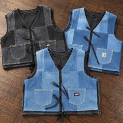 Upcycled Carhartt Dickies Denim Vests