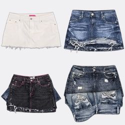 Women's Vintage Denim Mini Skirts