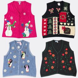 Wholesale Vintage Christmas Sweaters Bundle | 10pc..