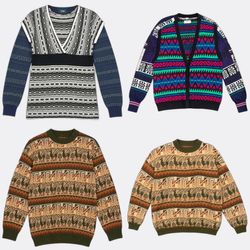 Patterned Knitwear Pullover Sweaters