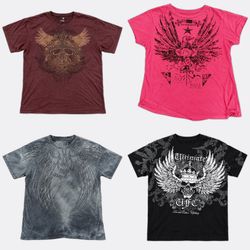 CR13334 Vintage Skulls T-Shirts Bundle