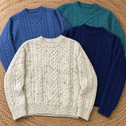 Cable Knit Round Neck Sweaters Lot #00S2