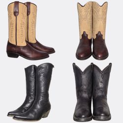 Western Leather Cowboy Boots