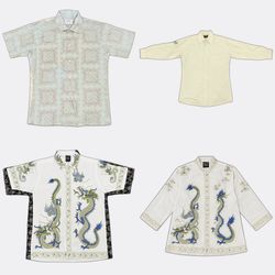 Vintage Patterned Button Up Shirts