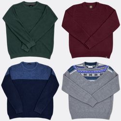 Round neck knitted sweaters