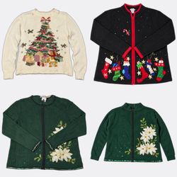 Vintage Christmas & Cottagecore Sweater Bundle | 1..