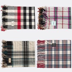 Plaid and Tartan Fringe Scarves