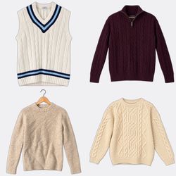1046 aran wool sweaters