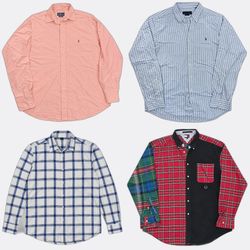 CR12890 Vintage Polo and Tommy Hilfiger Mens Shirt..