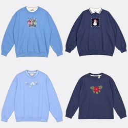 Vintage Embroidered Crewneck Sweatshirts(ZRS:07)