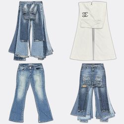 Embroidery Denim Y2k Jeans