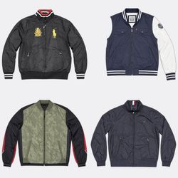 Jaquetas mistas com marcas Polo Ralph Lauren e Lev..
