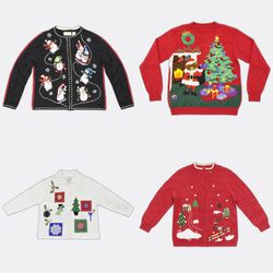 Vintage Christmas Holiday Knitwear Cardigans
