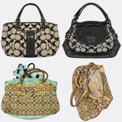Coach Signature Canvas Large Handbags