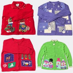 Wholesale Vintage Christmas Sweaters Bundle | 10pc..