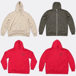 Plain and Graphic Hoodies Selection