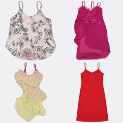Y2k Slip Dresses with Lace and Satin Detailing