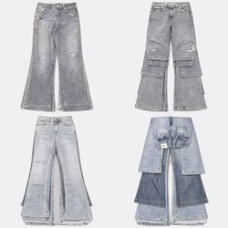 Y2k EDWIN Jeans flare en denim RE-3952